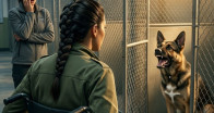 Tekerlekli sandalyedeki genç kız barınağa gelip en tehlikeli köpeği sahiplenmek istedi
