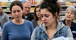 Mağazadaki sırada bekar bir anne çocuğu için aldığı ürünleri ödemeye çalışıyordu, ancak parası yetmedi