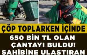 Çöp toplarken içindee..